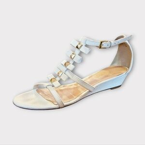 Kate Spade Vilina White Leather Studded Sandals